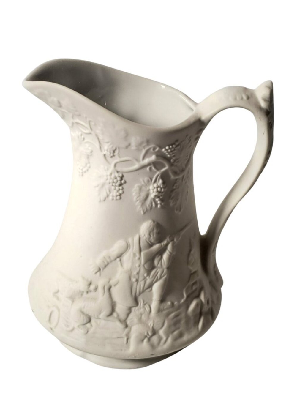 Portmeirion British Heritage Collection White Relief Jug / Cream Pitcher